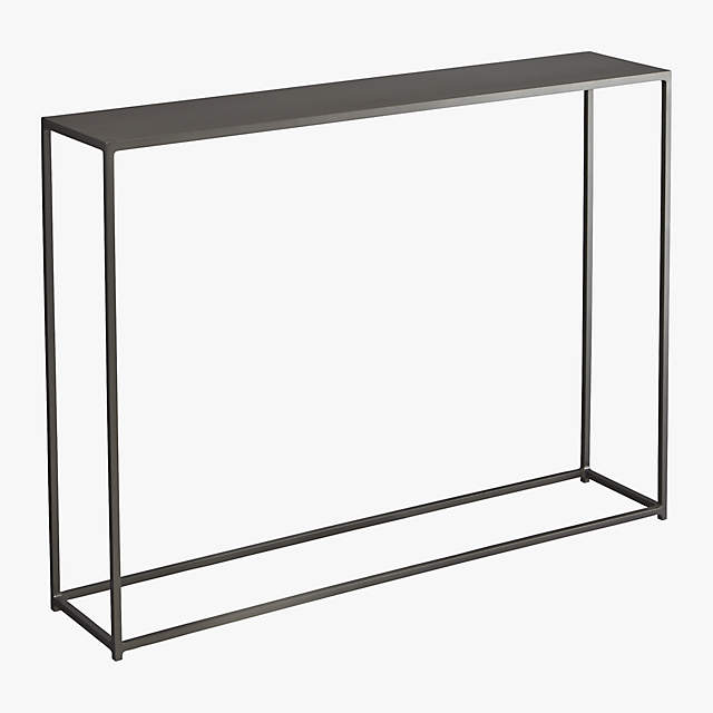 cb2 white console table