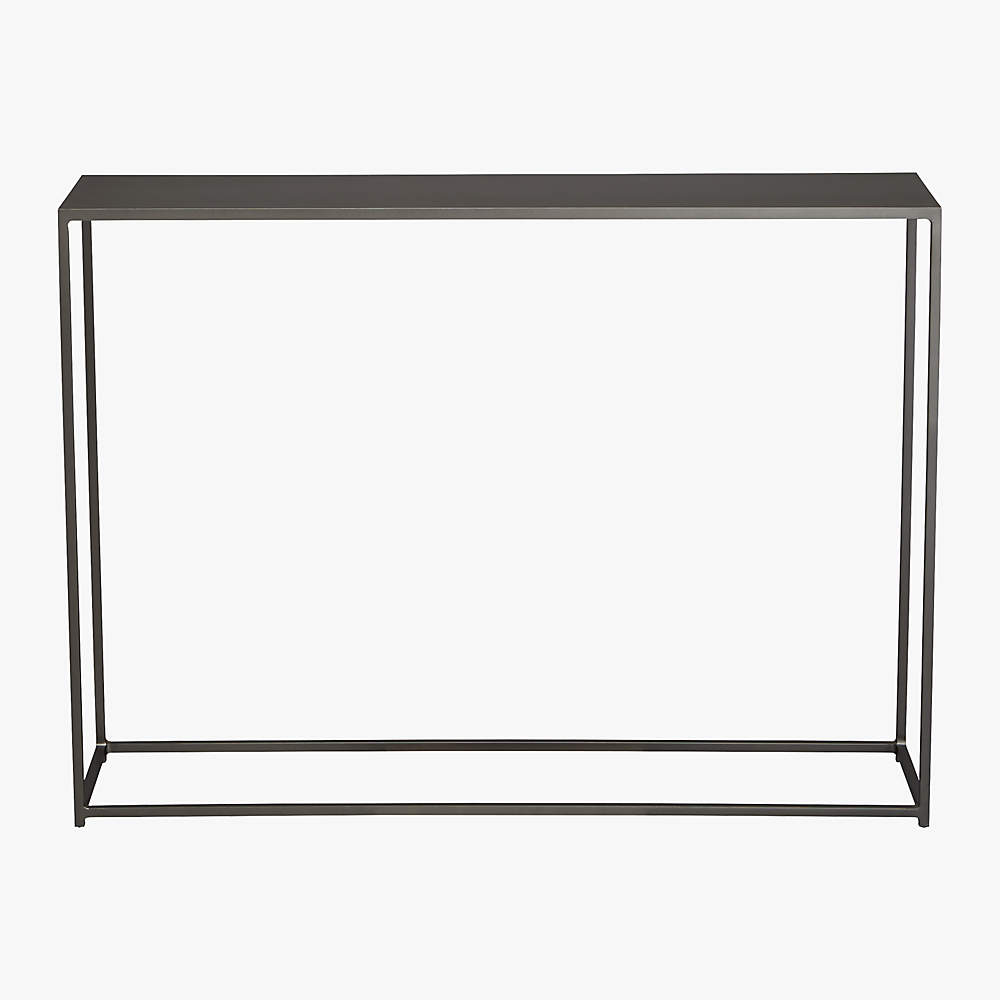 cb2 metal console table