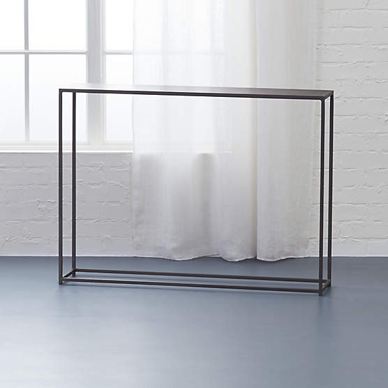 Mill Black Metal Console Table 38''