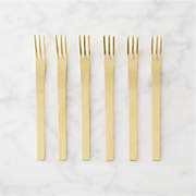 Mini Gold Cocktail Forks Set of 6 | CB2