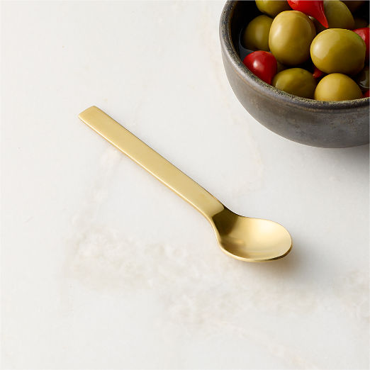 Mini Gold Cocktail Spoons Set of 6