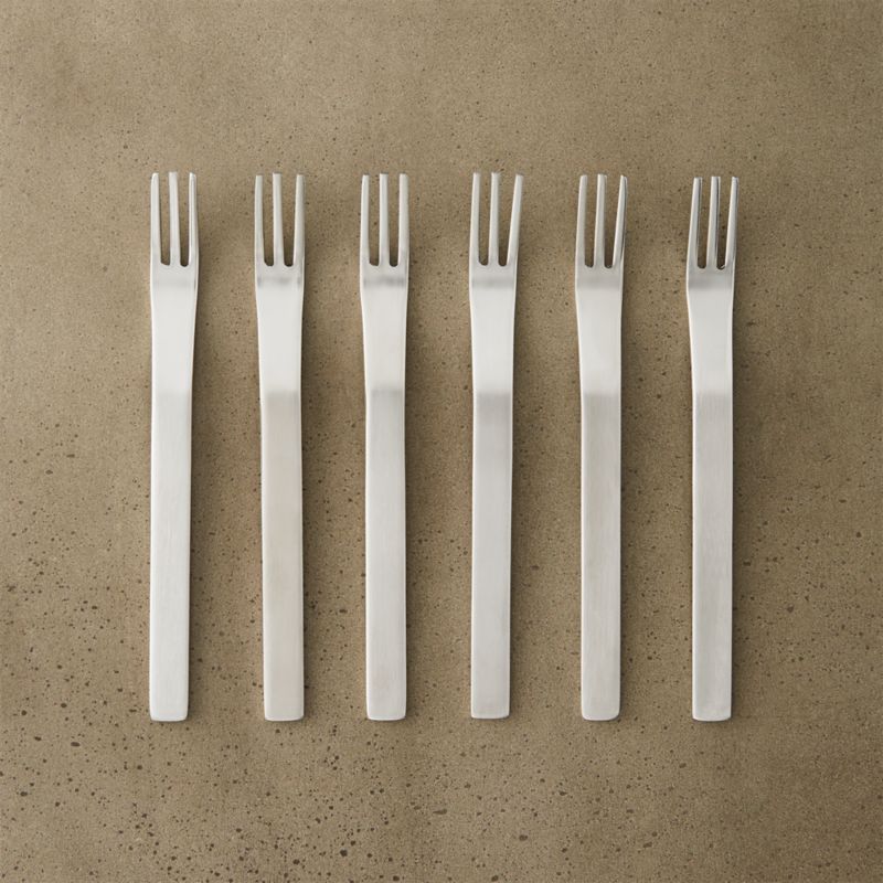 View Set of 6 Mini Stainless Steel Cocktail Forks details