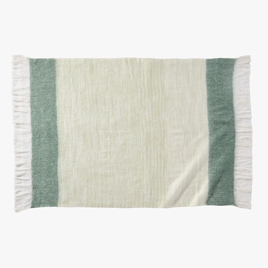 Mira Ombre Green Throw Blanket