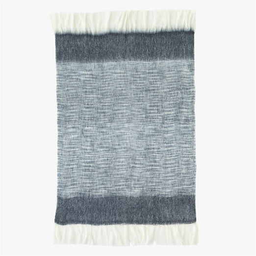 Mira Ombre Navy Blue Throw Blanket