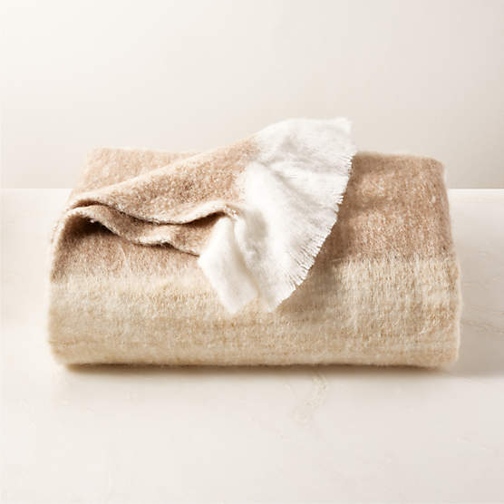 Mira Ombre Neutral Throw Blanket