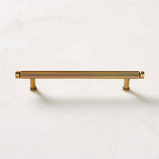 Mirabell Aged Brass Cabinet Handle 6"