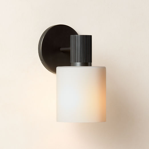 Mirabell Ribbed Blackened Brass Wall Sconce
