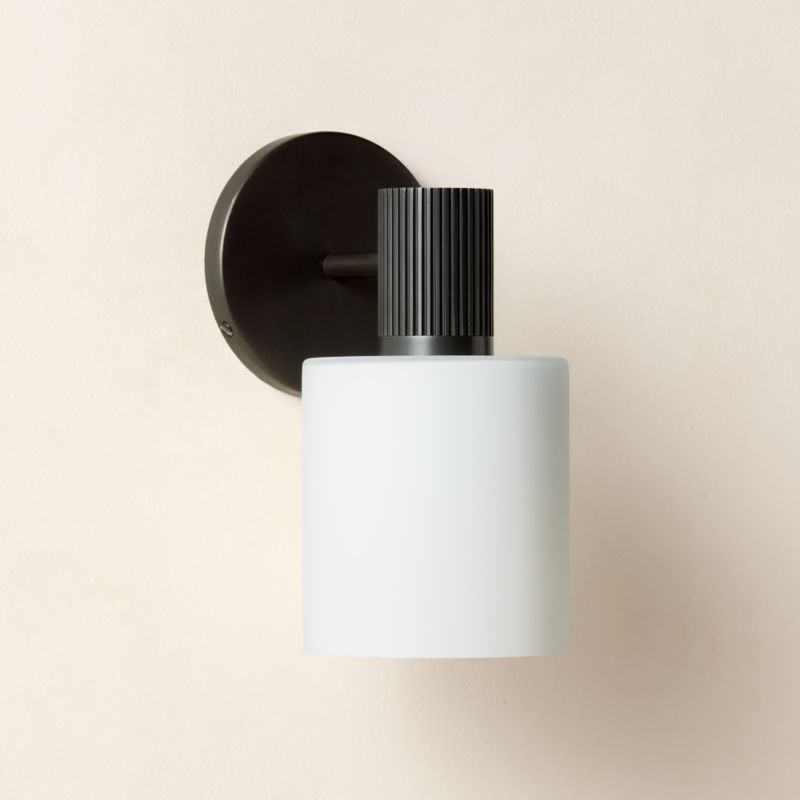 Mirabell Ribbed Blackened Brass Wall Sconce - image 6 of 7