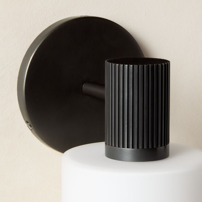 Mirabell Ribbed Blackened Brass Wall Sconce - image 4 of 7