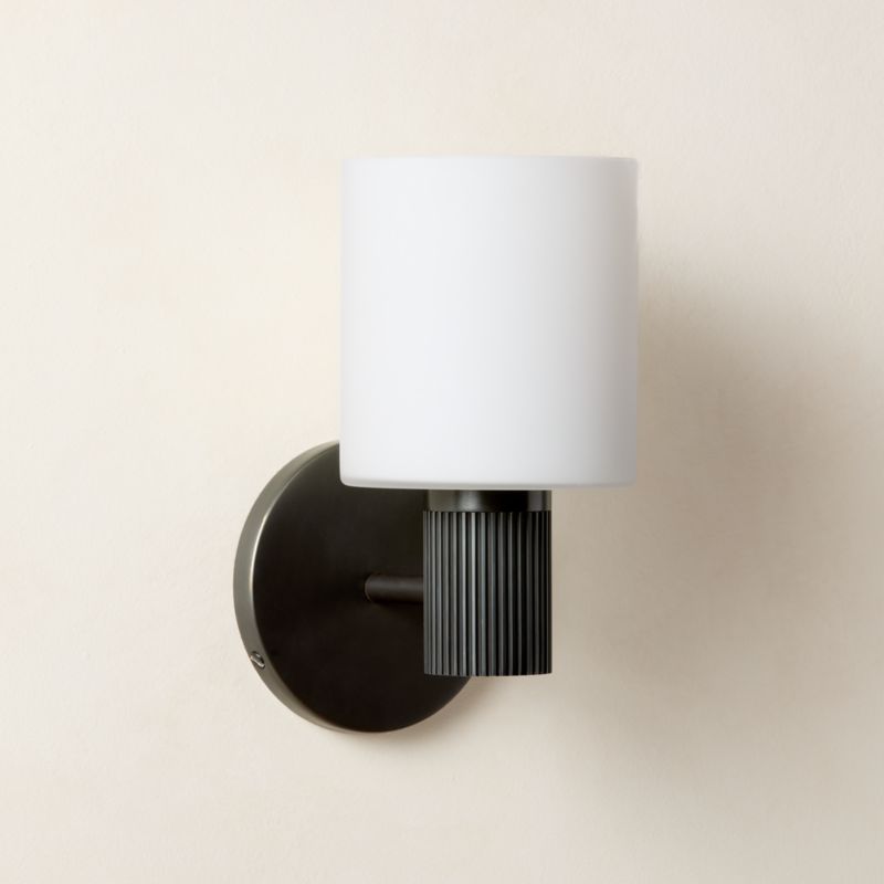 Mirabell Ribbed Blackened Brass Wall Sconce - image 5 of 7