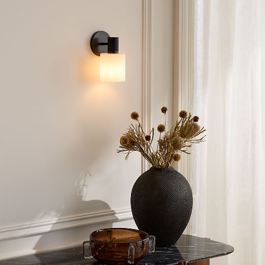 Mirabell Ribbed Blackened Brass Wall Sconce