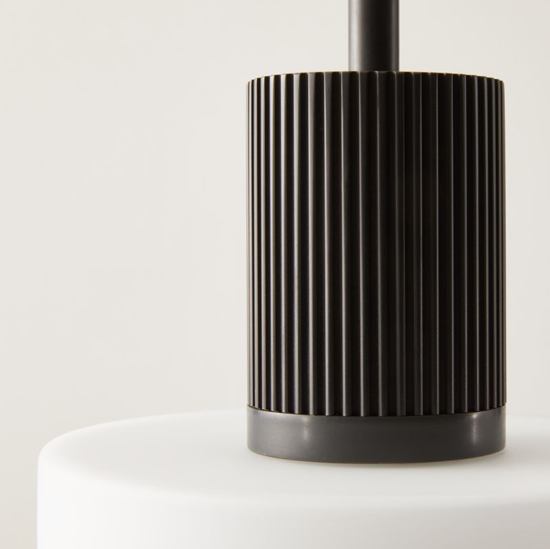 Mirabell Ribbed Blackened Brass Pendant Light - image 3 of 6