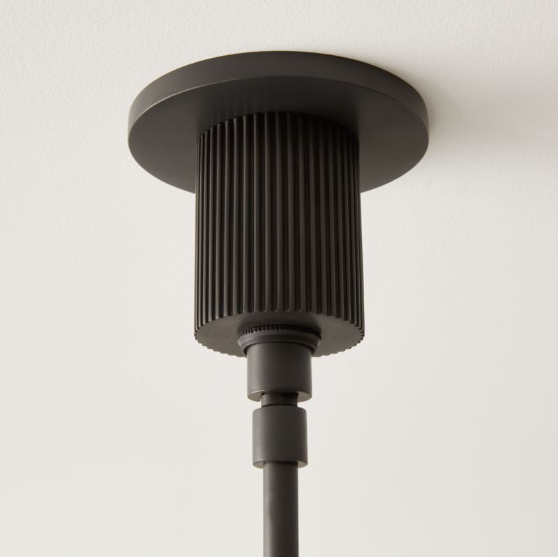 Mirabell Ribbed Blackened Brass Pendant Light - image 4 of 6