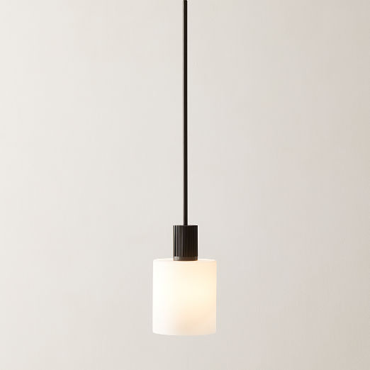 Mirabell Ribbed Blackened Brass Pendant Light