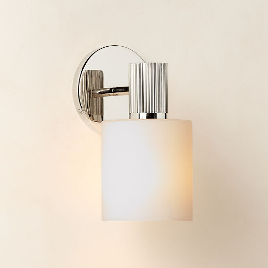 Mirabell Ribbed Polished Nickel Wall Sconce