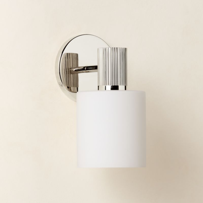 Mirabell Ribbed Polished Nickel Wall Sconce Set of 2 - image 4 of 6