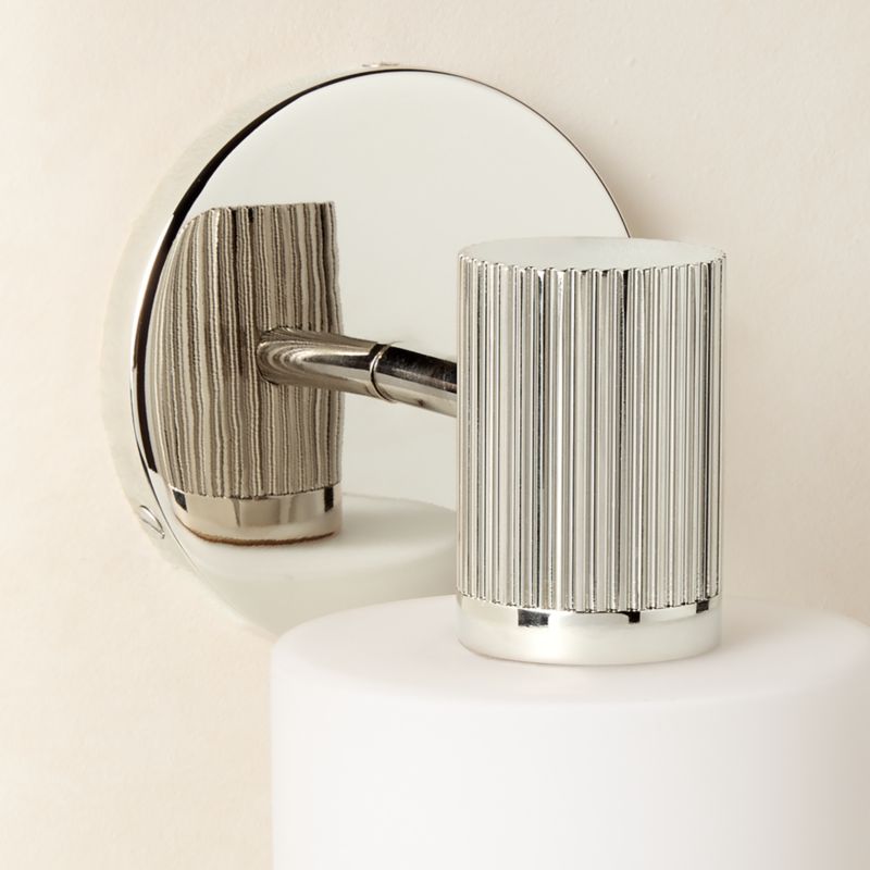 Mirabell Ribbed Polished Nickel Wall Sconce Set of 2 - image 3 of 6