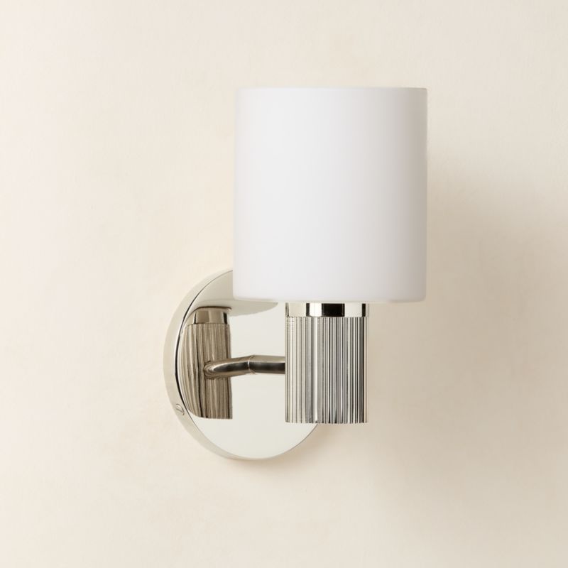 Mirabell Ribbed Polished Nickel Wall Sconce Set of 2 - image 5 of 6