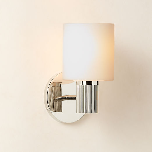 Mirabell Ribbed Polished Nickel Wall Sconce Set of 2