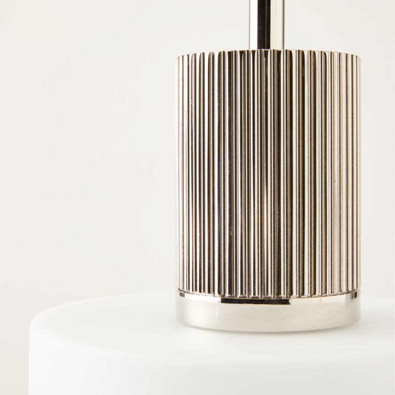 Mirabell Ribbed Polished Nickel Pendant Light - image 3 of 6