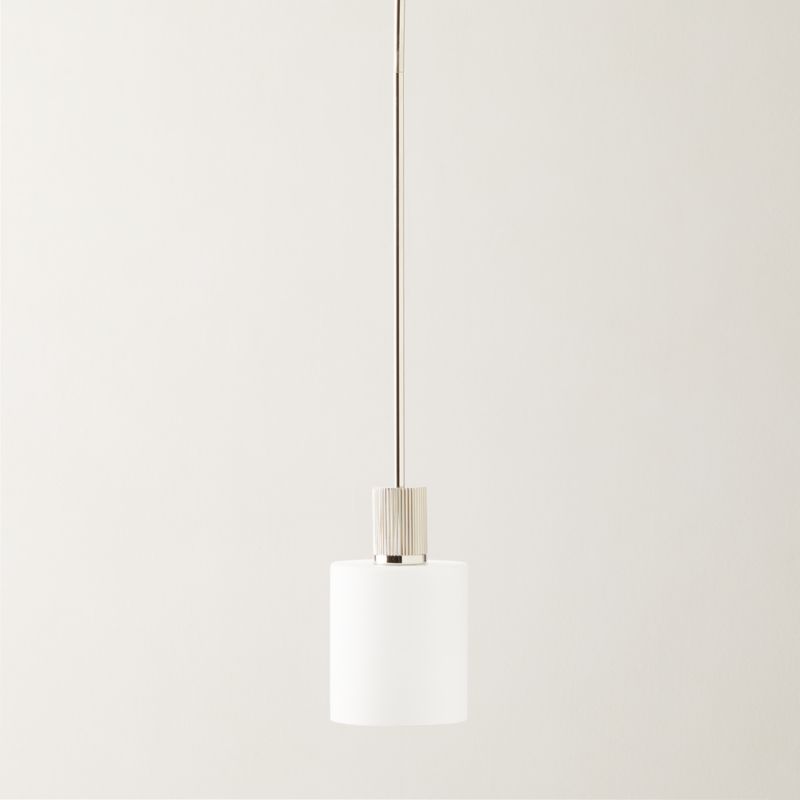 Mirabell Ribbed Polished Nickel Pendant Light - image 2 of 6