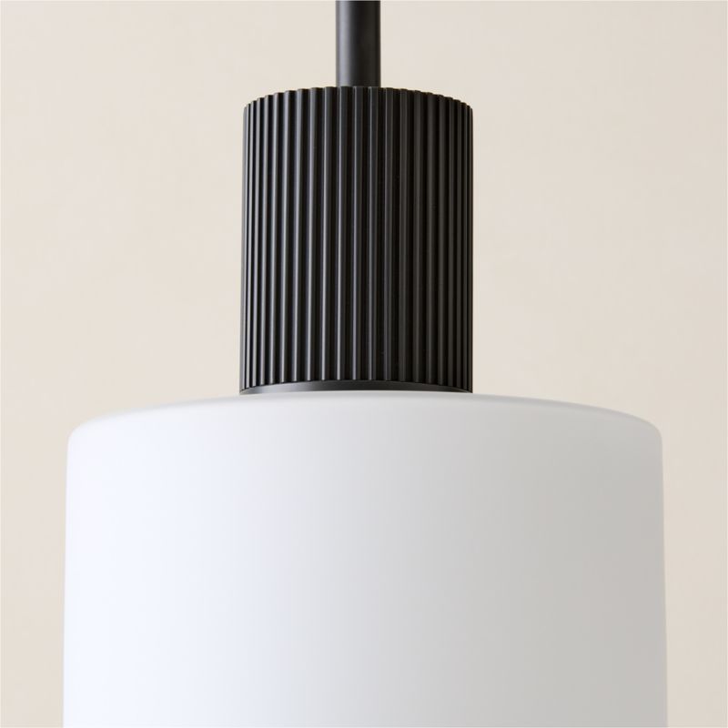 Mirabell Ribbed Blackened Brass Pendant Light