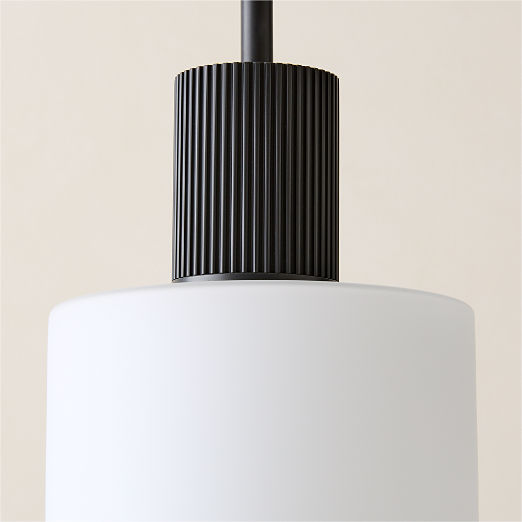 Mirabell Ribbed Blackened Brass Pendant Light
