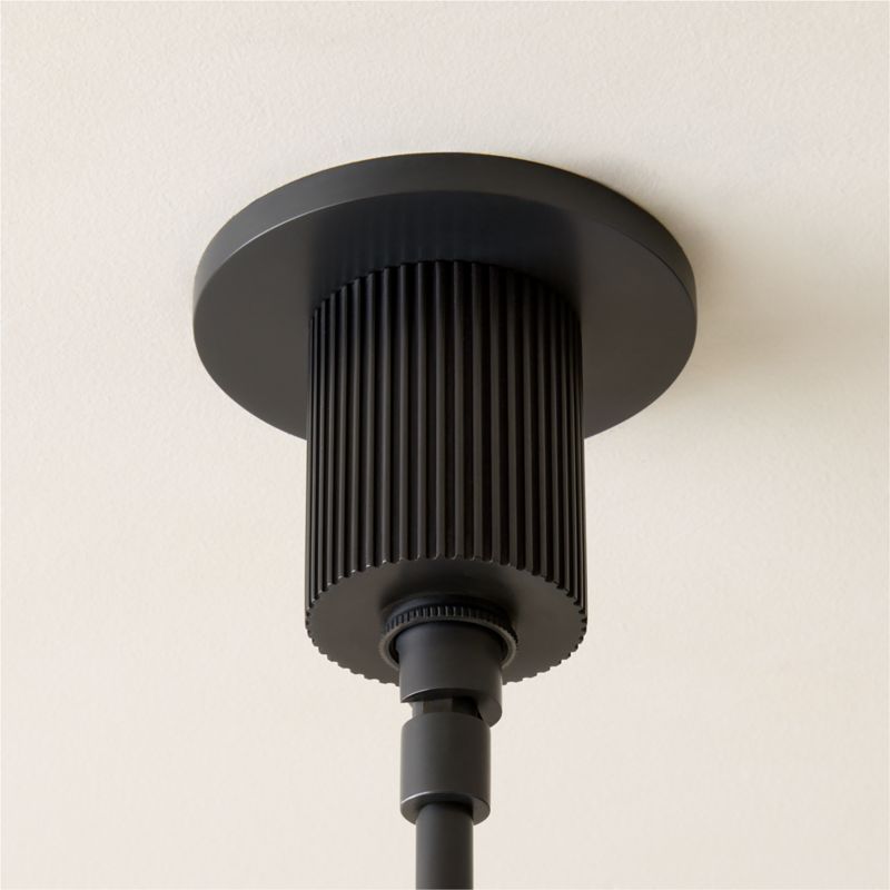 Mirabell Ribbed Blackened Brass Pendant Light