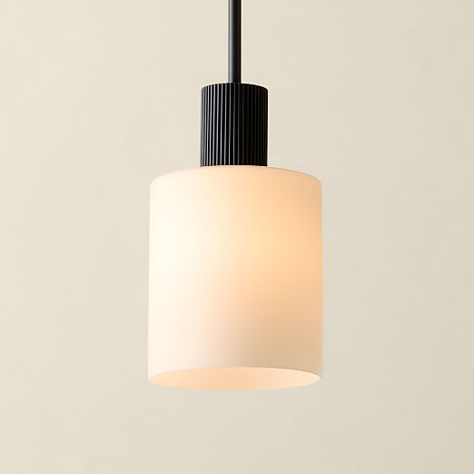 Mirabell Ribbed Blackened Brass Pendant Light