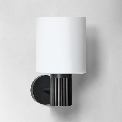 Mirabell Ribbed Blackened Brass Wall Sconce