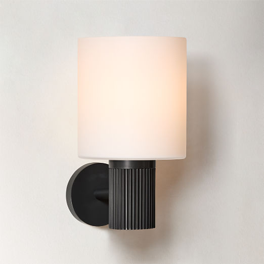 Mirabell Ribbed Blackened Brass Wall Sconce