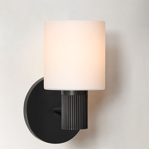 Mirabell Ribbed Blackened Brass Wall Sconce