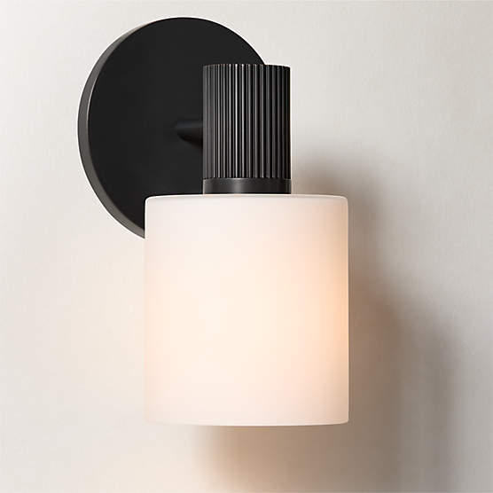 Mirabell Ribbed Blackened Brass Wall Sconce