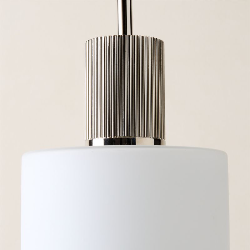 Mirabell Ribbed Polished Nickel Pendant Light - image 3 of 6