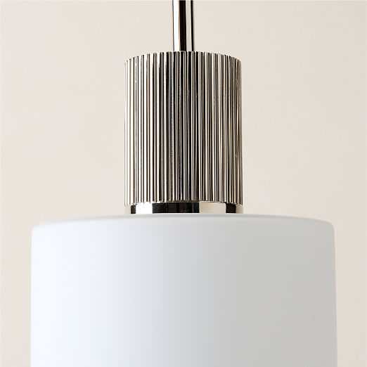 Mirabell Ribbed Polished Nickel Pendant Light