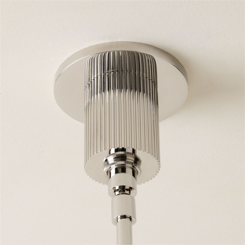 Mirabell Ribbed Polished Nickel Pendant Light - image 4 of 6