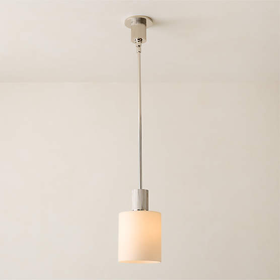 Mirabell Ribbed Polished Nickel Pendant Light