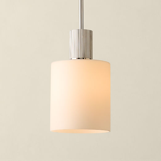 Mirabell Ribbed Polished Nickel Pendant Light