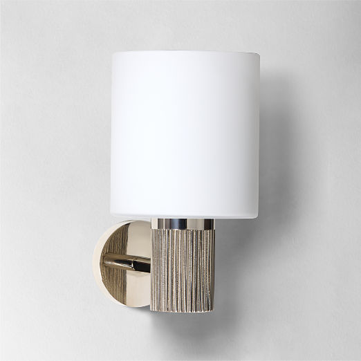 Mirabell Ribbed Polished Nickel Wall Sconce