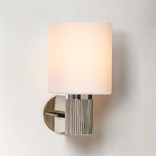 Mirabell Ribbed Polished Nickel Wall Sconce