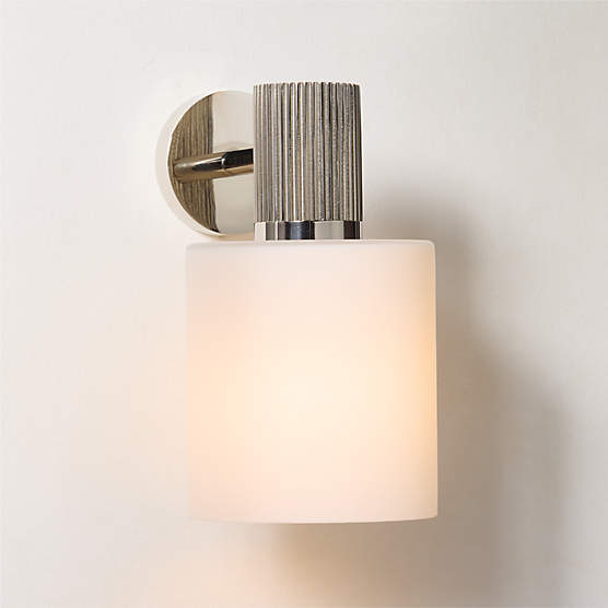Mirabell Ribbed Polished Nickel Wall Sconce Set of 2
