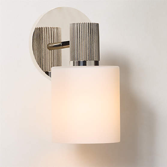 Mirabell Ribbed Polished Nickel Wall Sconce