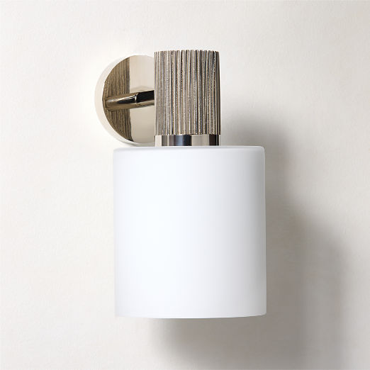 Mirabell Ribbed Polished Nickel Wall Sconce