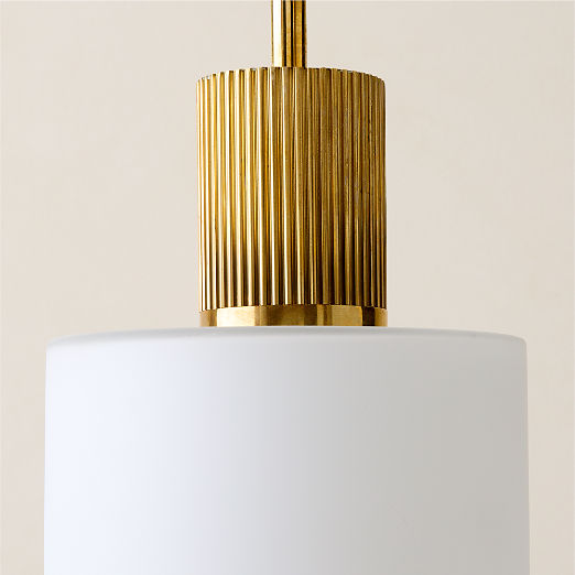 Mirabell Ribbed Unlacquered Brass Pendant Light
