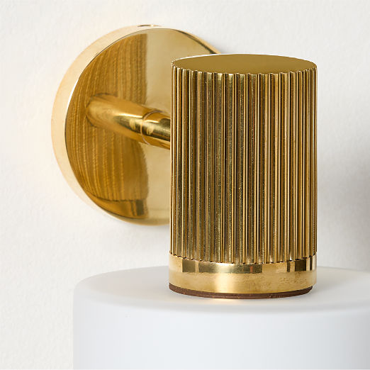 Mirabell Ribbed Unlacquered Brass Wall Sconce