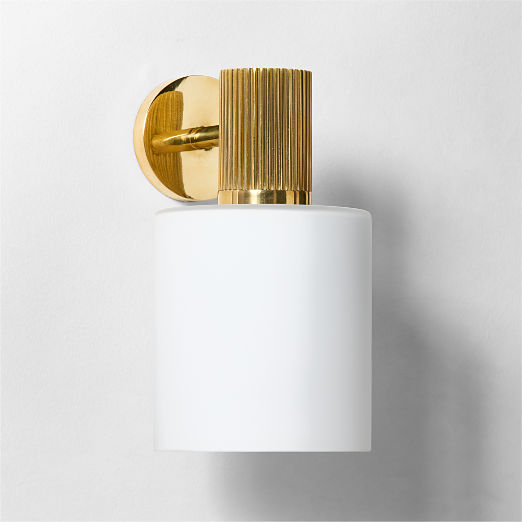 Mirabell Ribbed Unlacquered Brass Wall Sconce