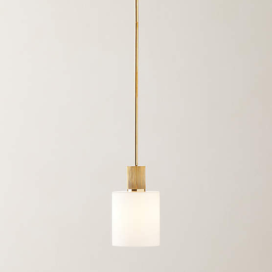 Mirabell Ribbed Unlacquered Brass Pendant Light