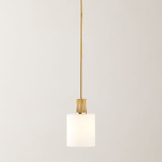 Mirabell Ribbed Unlacquered Brass Pendant Light