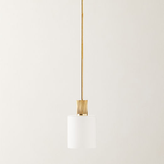 Mirabell Ribbed Unlacquered Brass Pendant Light