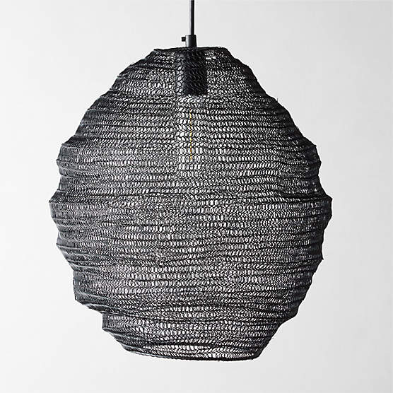 Mirage Chainmail Black Pendant Light 13"